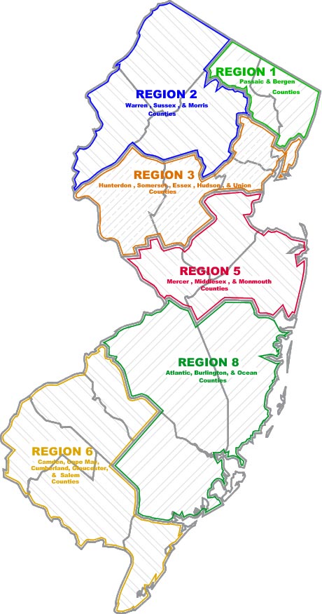 PWANJ Regions
